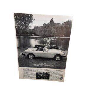 1980 MG MGB Sporting Breed Car Original Print Ad vintage 80s